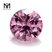 Certificado GRA Calidad superior 1 quilate Precio al por mayor Piedra preciosa de forma redonda de moisonita rosa para joyería