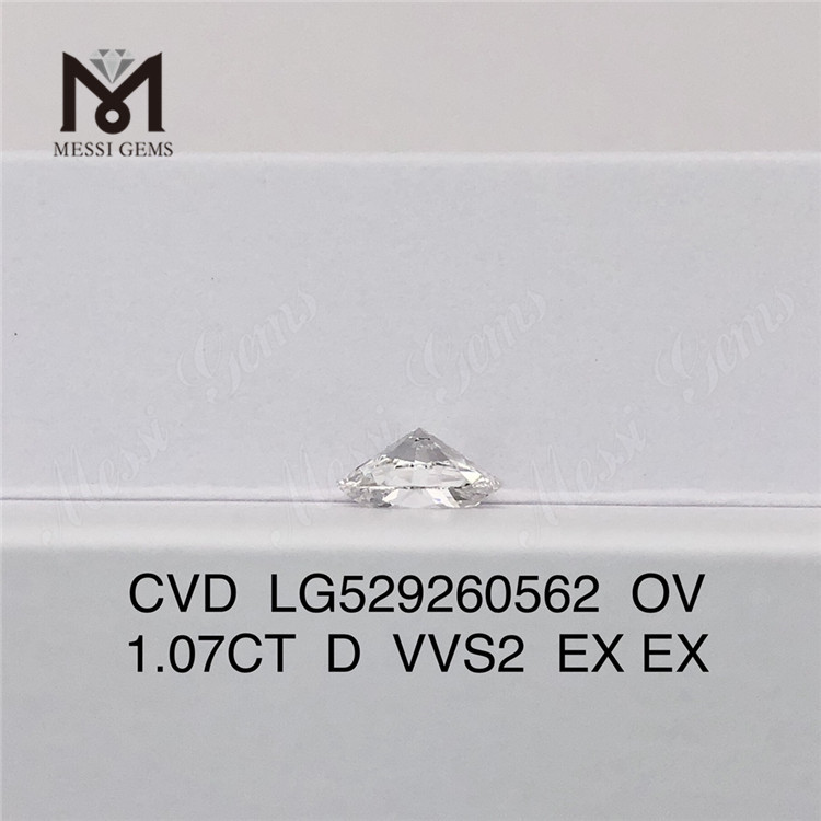 1.07ct D Vvs Lab Diamond OVAL Mejor diamante de laboratorio suelto CVD