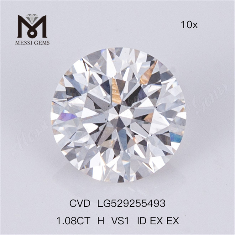 1.08Ct H Mejor venta Diamante de laboratorio suelto Redondo Diamante de laboratorio suelto de 1ct