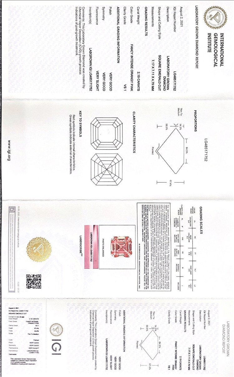 2.19ct AS ct proveedores de diamantes cultivados en laboratorio