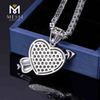Corazón & Flecha Hip-Hop rapero Moissanite colgante de piedra para la venta