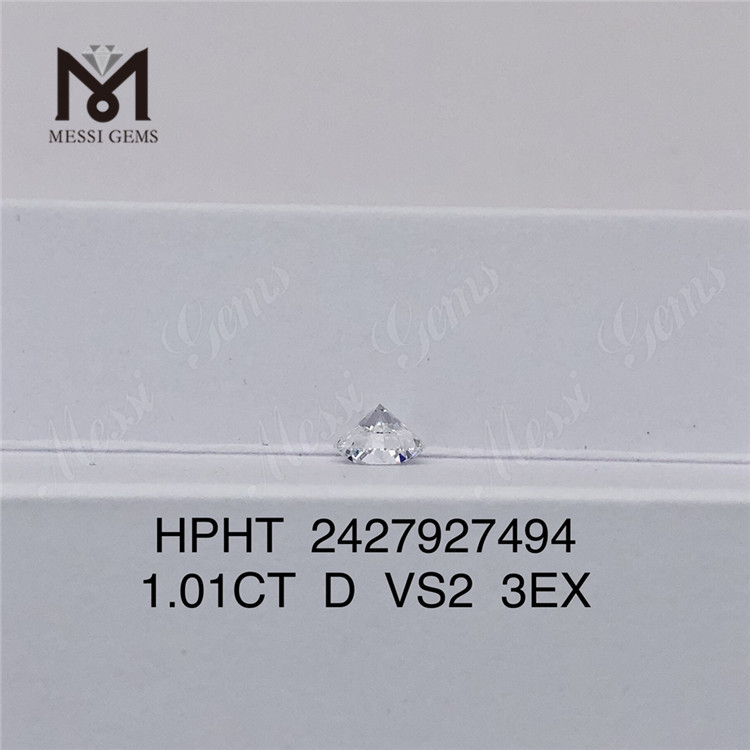 1.01CT D VS2 3EX Diamante de laboratorio suelto redondo HPHT