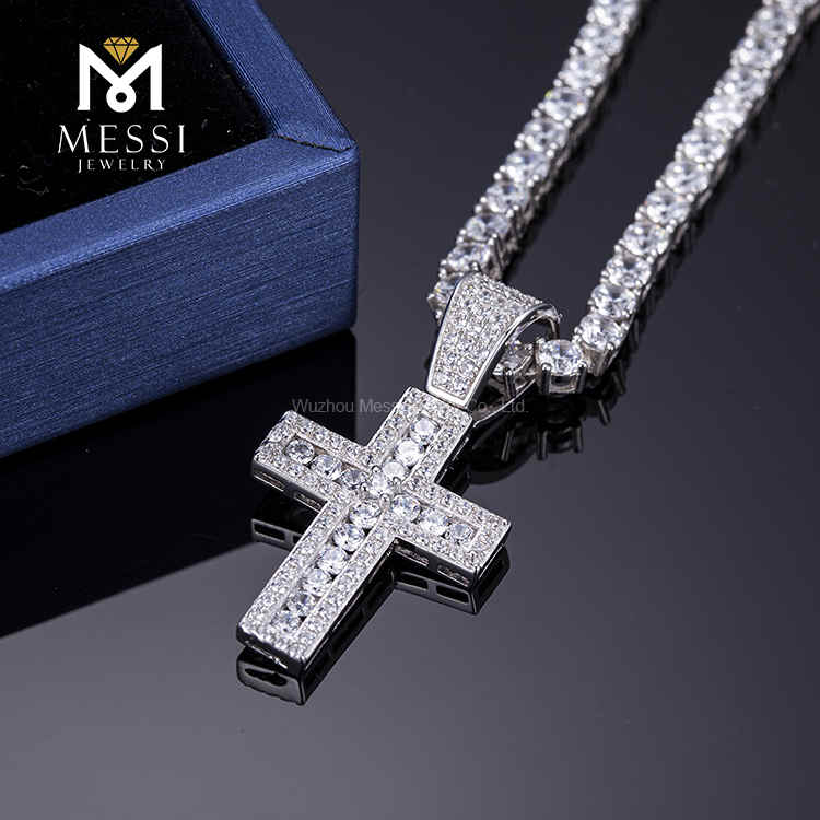 joyería personalizada para hombre helado collar jcross helado barato