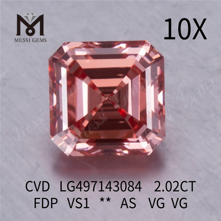 2.02CT FANCY DEEP PINK VS1 AS VG VG diamante de laboratorio CVD LG497143084