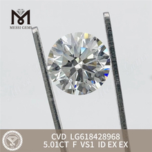 5.01CT F VS1 ID diamantes creados en laboratorio a la venta 丨Messigems CVD LG618428968