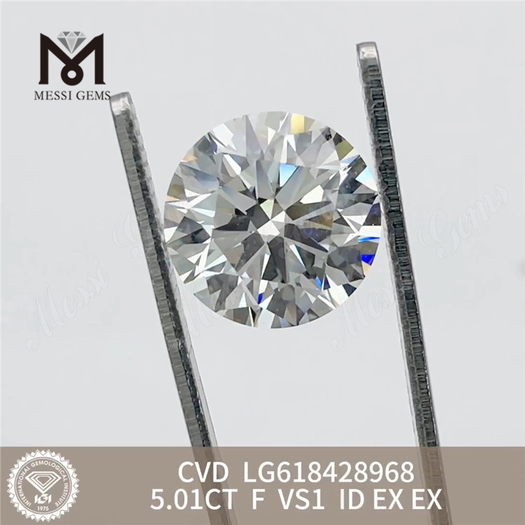 5.01CT F VS1 ID diamantes creados en laboratorio a la venta 丨Messigems CVD LG618428968