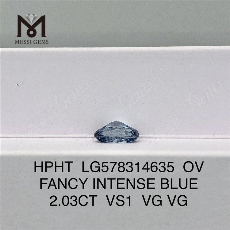 2.03CT VS1 VG VG OV FANCY AZUL INTENSO Diamante azul profundo Hpht LG578314635