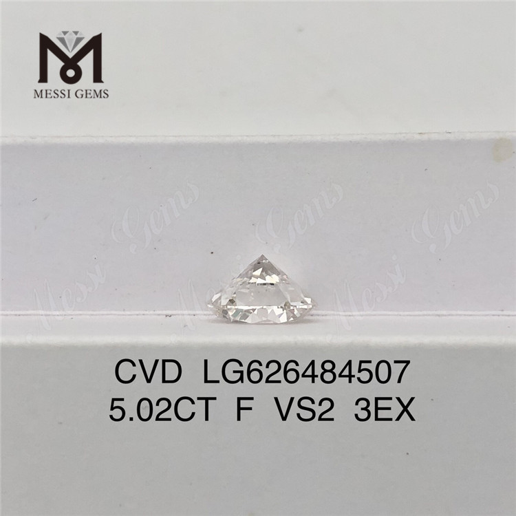 5.02CT F VS2 3EX Diamantes sueltos certificados IGI CVD LG626484507丨Messigems