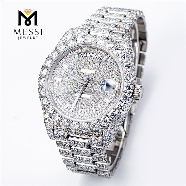 Reloj Sparkling Brilliance VVS Moissanite con diamantes de primera calidad