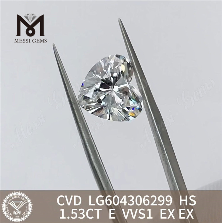 1.53CT E VVS1 HS diamante cvd cultivado en laboratorio Excelencia mayorista 丨Messigems LG604306299 