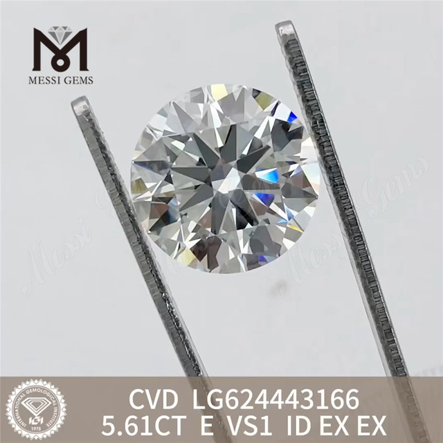 5.61ct E VS1 ID diamantes cultivados en laboratorio CVD LG624443166 丨Messigems