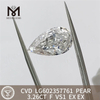 3.26CT PEAR F VS1 certificación igi diamante CVD Garantía de calidad 丨Messigems LG602357761