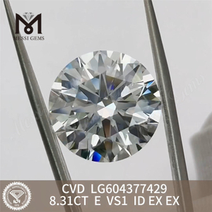 Diamante igi de 8,31 ct E VS1 ID Diamantes de laboratorio CVD al por mayor a precios inmejorables LG604377429 丨Messigems