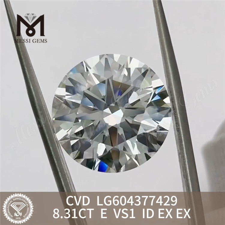 Diamante igi de 8,31 ct E VS1 ID Diamantes de laboratorio CVD al por mayor a precios inmejorables LG604377429 丨Messigems