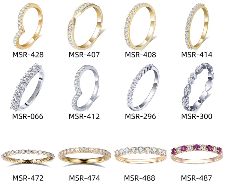 Colección de anillos de diamantes cultivados en laboratorio de platino estilo cruz cultivados en laboratorio 11 D VVS