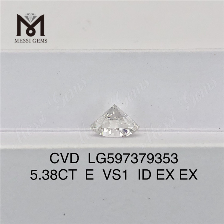 5.38CT E VS1 ID EX EX Diamantes fabricados en laboratorio CVD LG597379353丨Messigems