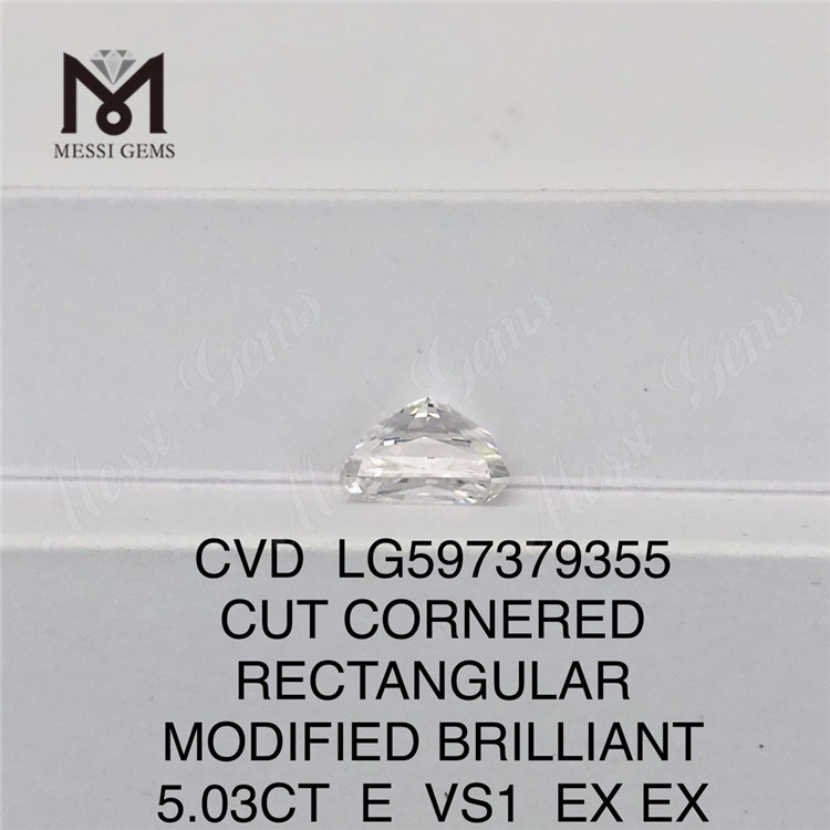 5.03CT E VS1 EX EX RECTANGULAR CVD Laboratorio de Diamantes LG597379355丨Messigems