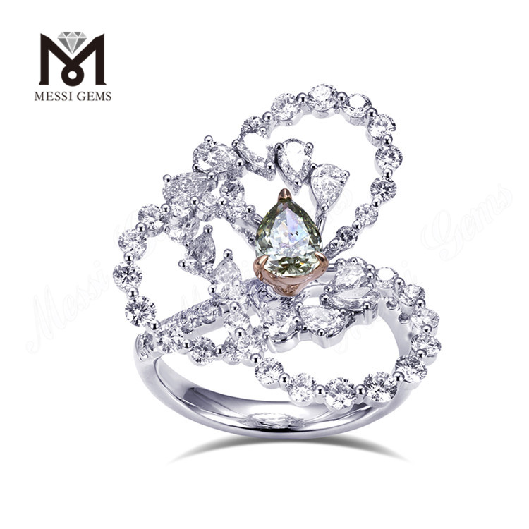 Revelando la belleza de los anillos de compromiso de pera de platino de 1 quilate contemporáneo