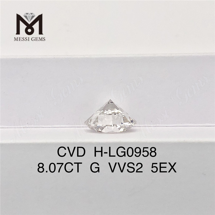8.06CT G VVS2 ID EX EX Diamantes CVD a granel: calidad en la que puede confiar LG602336105 丨Messigems