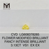 3.13ct vs1 Flor amarilla CVD de diamantes con cultivo suelto LG608378285 