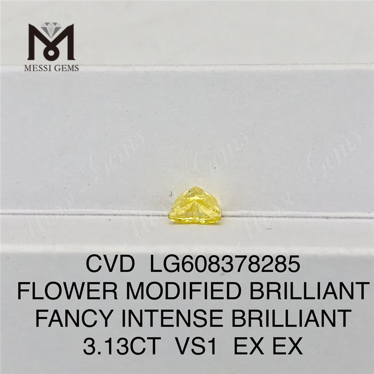 3.13ct vs1 Flor amarilla CVD de diamantes con cultivo suelto LG608378285 
