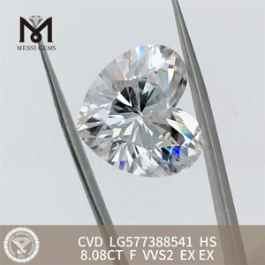 8.08ct F VVS2 EX HS CONSEJO CVD Diamantes fabricados LG577388541 丨 Messigems