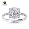 Moissanite Anillo de bodas 14k oro blanco 1ct anillo de bodas de oro