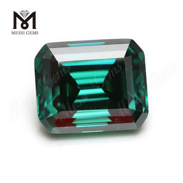Green OCT Cut 10 * 14 mm moissanite suelto fábricas de piedras sueltas