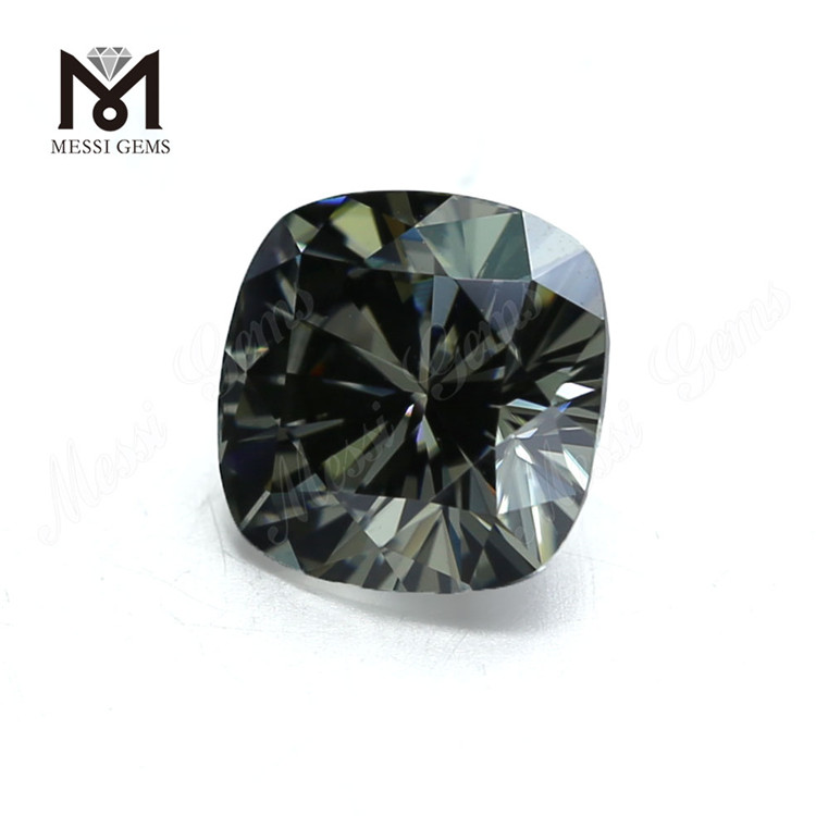 10*10mm cojín moissanita sintética 5ct fabricante de moissanita gris