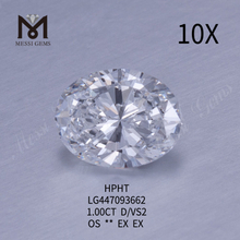 Diamantes de laboratorio OVALADOS de grado de claridad D VS2 de 1,00 quilates HPHT
