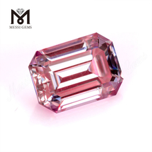 Precio de fábrica, 1 quilate, 6,5x5mm, piedra de moissanita VVS rosa, corte esmeralda para la fabricación de joyas