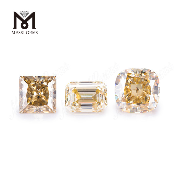 Venta al por mayor de piedras preciosas sintéticas amarillas SQ de alta calidad de 3,5-9,5 mm