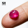 Piedra de rubí cabujón ovalada creada en laboratorio, precio de gema de rubí estrella sintética