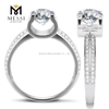 1ct 14k fashon anillos de boda moissanite anillo de oro para niñas