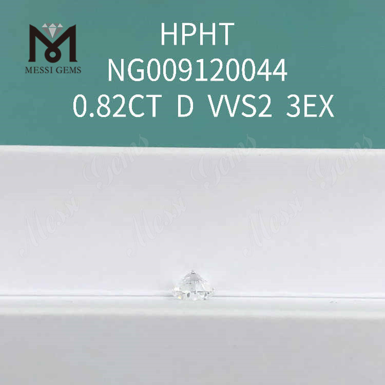 Diamante de laboratorio redondo D VVS2 3EX de 0,82 quilates 