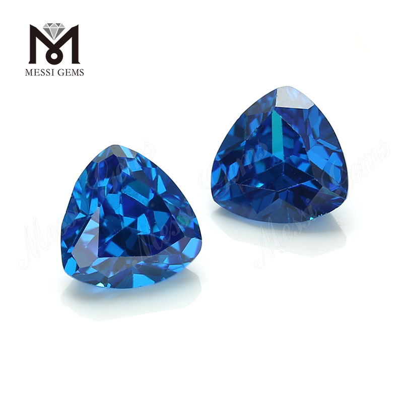 Trillón de alta calidad Forma 8 * 8 mm Topacio azul CZ Precio de piedra de zirconia cúbica
