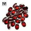 Venta al por mayor Granate cortado a máquina 13 x 18 mm Piedra de circonita cúbica ovalada
