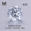 D 1,135 ct diamantes redondos de laboratorio VVS2 talla EX