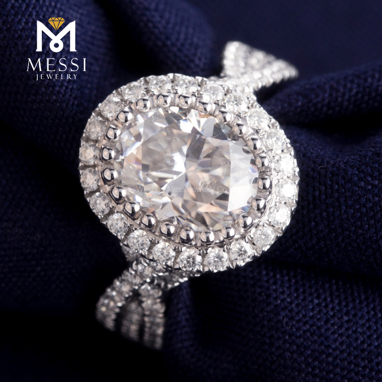 1.8ct Moissanite Gold Jewelry para mujer