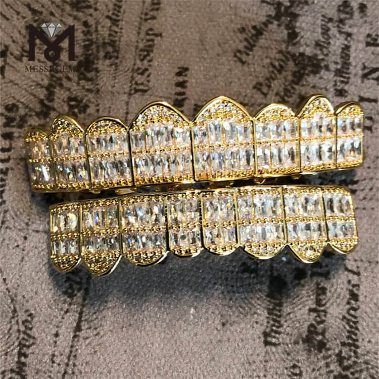 Moissanite Hip Hop Dientes Grillz 18k Grillz Dientes a la venta