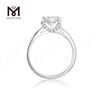 Messi Jewelry 925 anillos de plata de moissanita clásica de plata esterlina