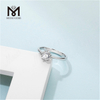 Messi Gems anillo de plata de ley 925 con diamante moissanite de 1 quilate