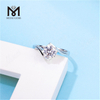 Messi Gems simple 1-3ct DEF moissanite anillo en plata de ley 925 mujer anillo de plata para uso diario