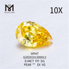 0.44ct FVY SI1 EX Diamante amarillo sintético talla pera