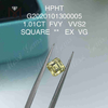 Diamante cultivado en laboratorio suelto cuadrado FVY de 1,01 ct EX VG