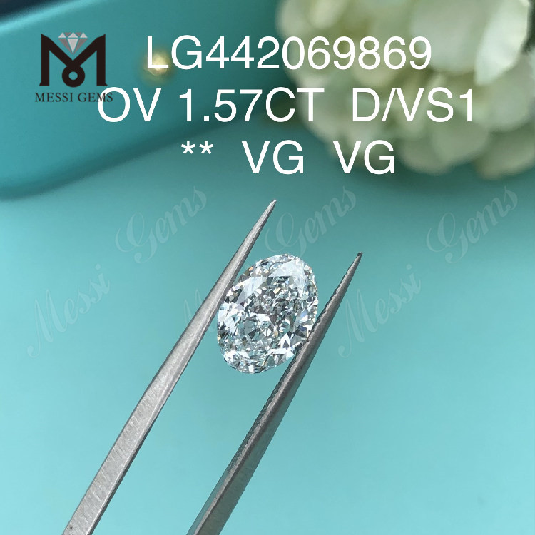 Diamante de laboratorio OVAL D VS1 de 1,57 ct precio por quilate