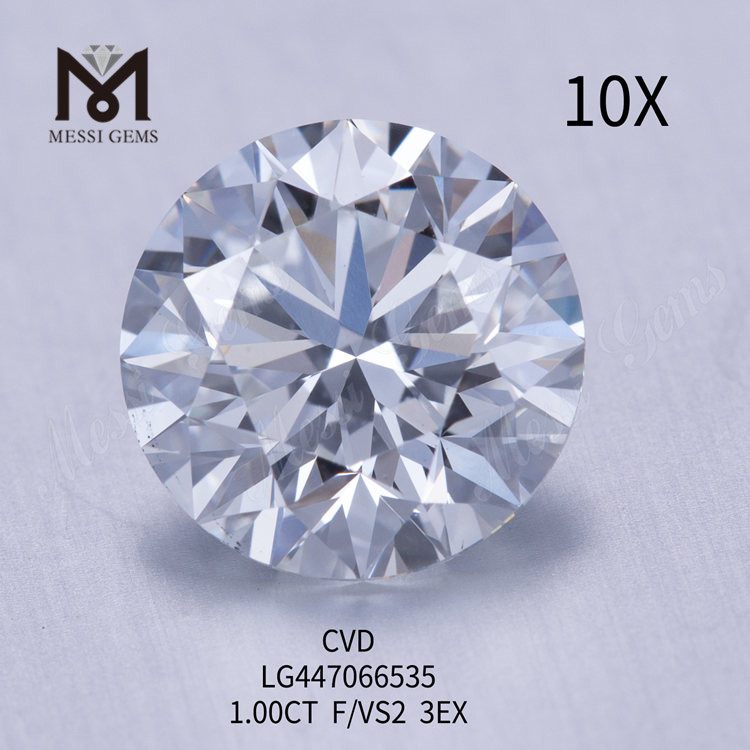 1 quilate F VS2 Redondo BRILLANTE EX Corte CVD laboratorio diamantes IGI