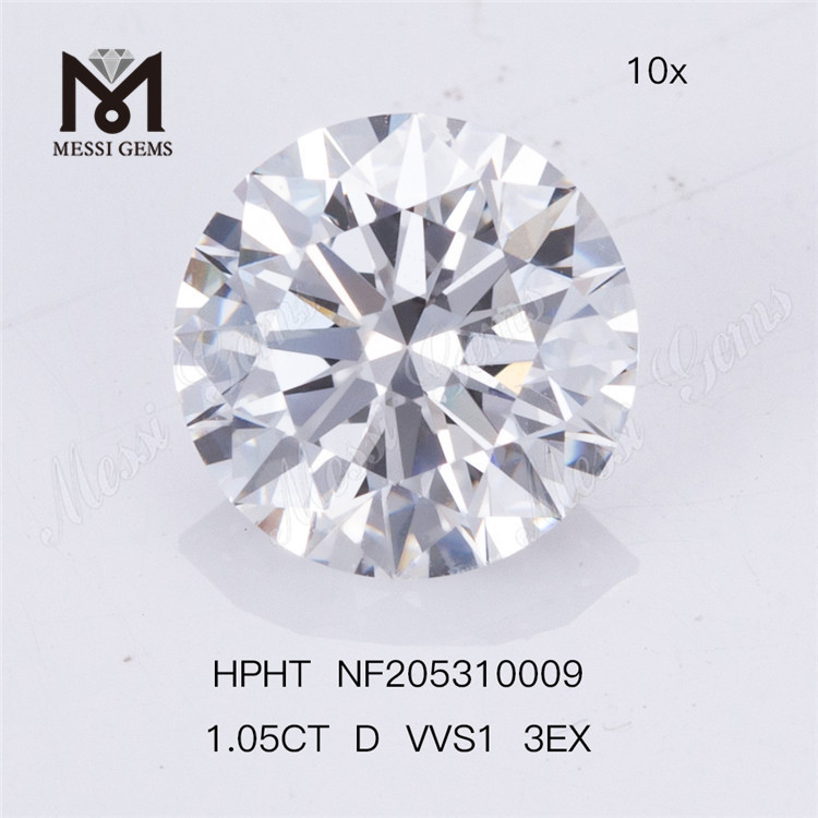1.065ct D VVS2 RD 3EX costo de un diamante cultivado en laboratorio