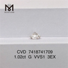 1.02ct VVS cvd diamante Ronnd Cut 3EX diamante hecho por el hombre en stock