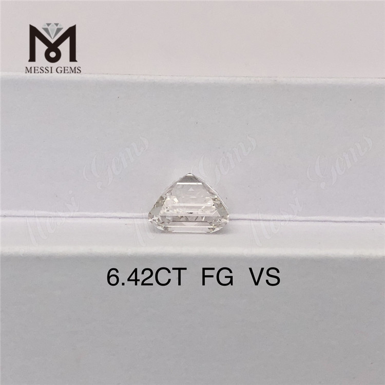 6.42ct FG VS corte princesa diamante cultivado en laboratorio más grande envío rápido